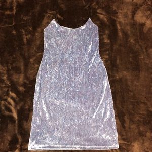 Sirens Light Blue Suede Summer Dress Fitted and Loose Perf Condition Size Small